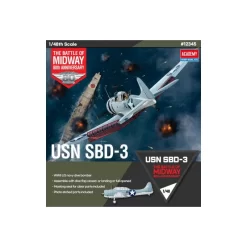Academy Maquette Avion Maquette D'avion En Plastique USN SBD-3 "Bataille De Midway"