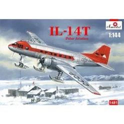 Maquette Avion Ilyushin Il-14T Polar Aviation Sur Des Skis