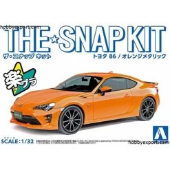 Aoshima Maquette Kit Fermeture Métallique Toyota 86 Orange