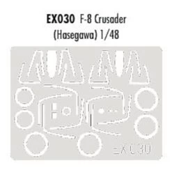 Eduard Verrière Et Roues De Crusader DE F-8 De Vought (pour Maquettes Hasegawa) (fait à Partir De Bande Jaune De Kabuki Japonais)