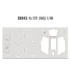 Eduard Verrière Et Roues De Henschel Hs 129 (pour Maquettes Hasegawa) (fait à Partir De Bande Jaune De Kabuki Japonais)