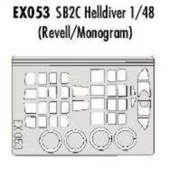Eduard Curtiss SB2C Helldiver : Masque De Verrière Et Roues (pour Maquettes Monogram Et Revell) (fait à Partir De Bande Jaune De Kabuki