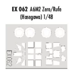 Eduard Verrière Et Roues De Mitsubishi A6M2 Zero 'Rufe' (pour Maquettes Hasegawa) (fait à Partir De Bande Jaune De Kabuki Japonais)