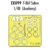 Eduard North American F-86F Sabre (pour Maquettes Academy) (fait à Partir De Bande Jaune De Kabuki Japonais)