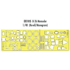 Eduard Martin B-26 Marauder (pour Maquettes Monogram Et Revell) (fait à Partir De Bande Jaune De Kabuki Japonais)