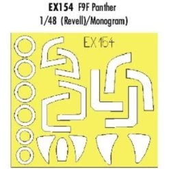Eduard Grumman F9F Panther (pour Maquettes Monogram Et Revell) (fait à Partir De Bande Jaune De Kabuki Japonais)
