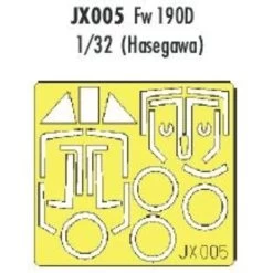 Eduard Focke Wulf 190D (pour Maquettes Hasegawa) (fait à Partir De Bande Jaune De Kabuki Japonais)
