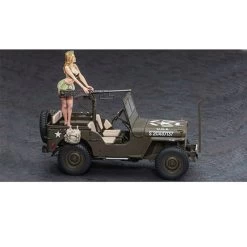 Hasegawa Maquette 1/4 Ton Utility Truck W/ Blond Figure