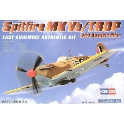 Supermarine Spitfire Mk.Vb Trop With Filter Easy Build Avec 1 Pièce D'ailes Et 1 Pièce De Fuselage. Les Autres Pièces Sont Norma