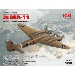 Junkers Ju-88A-11 Seconde Guerre Mondiale Bombardier Allemand Balle - Ce Kit Particulier Est La Première Tentative De L'ICM Pour
