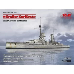 Grosser Kurfurst (full Hull & Waterline), WWI German Battleship &bullet; This Particular Kit Is The Very First Attempt Of ICM To