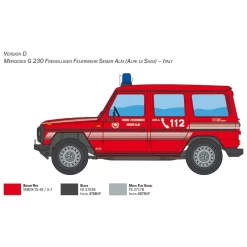 Italeri Maquette Mercedes G230 Pompiers -Boutique De Modèles Radiocommandés italeri i3663 mercedes g230 pompiers 6