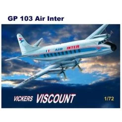 Maquette Avion Vickers Viscount 700 Avec Décalques Pour Air Inter