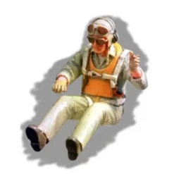 Figurine Pilote De Chasse USN De La 2ème GM Assis Dans L'avion