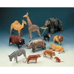 Maquette Carton 12 Animaux De Zoo