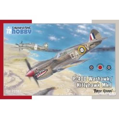 Maquette Avion P-40D Warhawk/Kittyhawk Mk.I 'Quatre Canons'