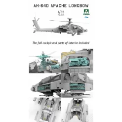 Takom Maquette Hélicoptère AH-64D Apache Longbow Attack Helicopter -Boutique De Modèles Radiocommandés takom tak2601 ah 64d apache longbow attack helicopter 3
