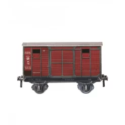 Maquette Carton Wagon Couvert à Deux Essieux