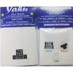 Tableaux De Bord Curtiss P-40B Tomahawk Photodécoupe. Coloré. Prêt à Tenir Dans Un Modèle (JustStick) (conçu Pour être Utilisé A